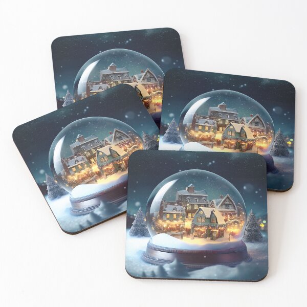 Item preview, Winter village inside a christmas snow globe designed and sold by XmasPatterns.