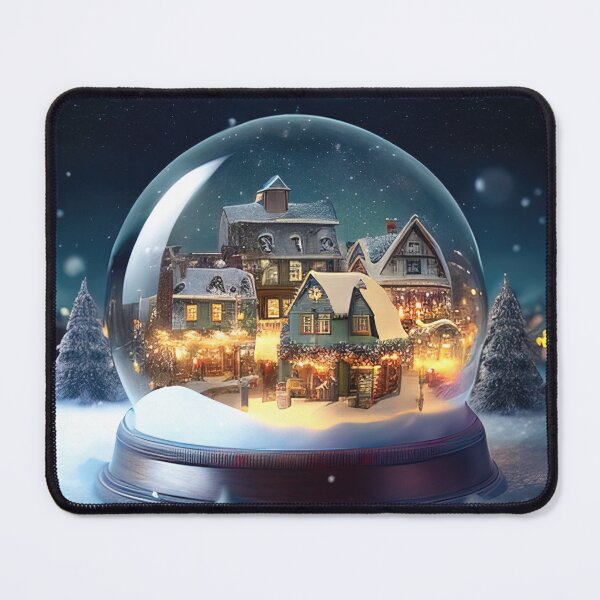 Item preview, Winter village inside a christmas snow globe designed and sold by XmasPatterns.
