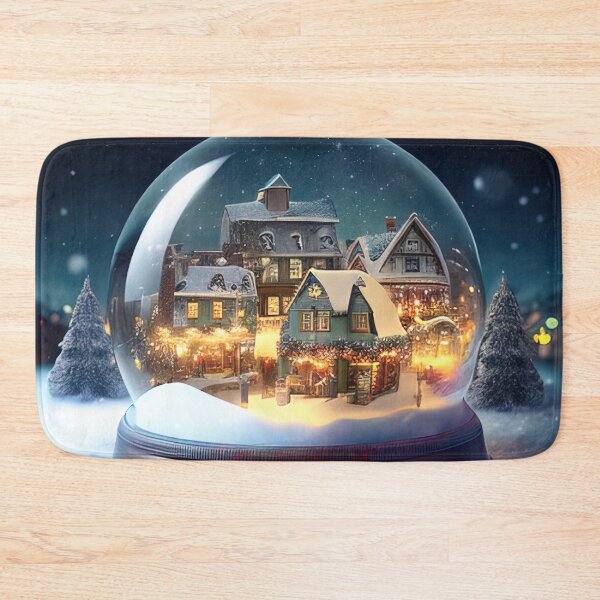 Item preview, Winter village inside a christmas snow globe designed and sold by XmasPatterns.