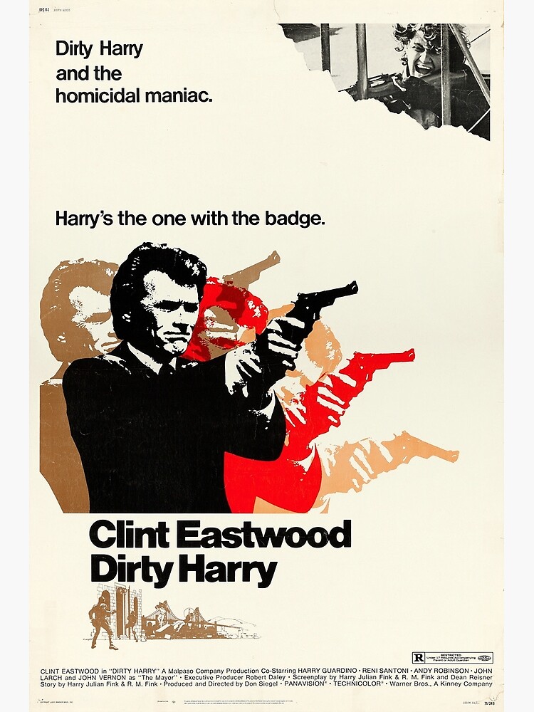 Dirty Harry 1971 Movie Poster For Sale By Pelicve Redbubble