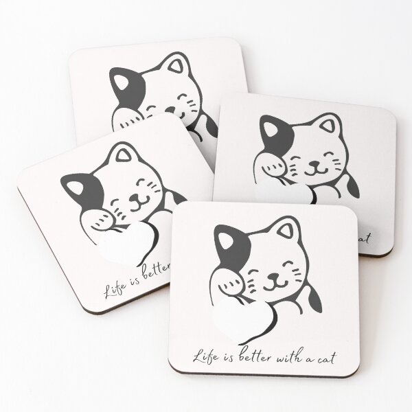 Item preview, Life is better with a cat designed and sold by ColourTrials.