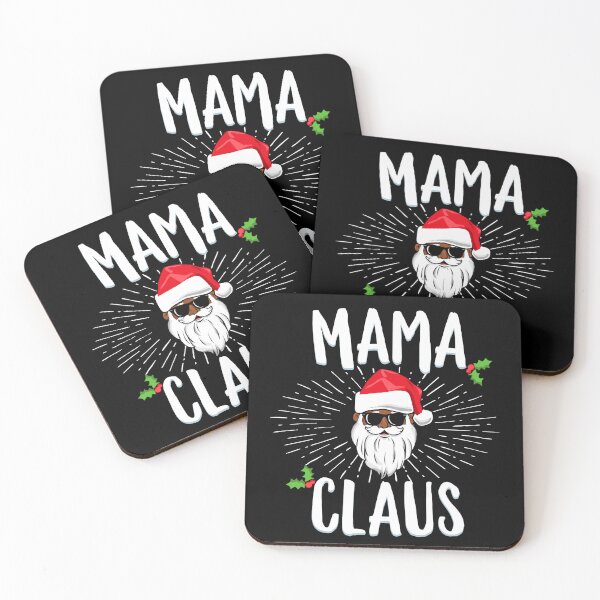 Aperçu de l'œuvre Mama Claus Famille afro-américaine assortie Mélanine Noël créée et vendue par QueenOfPrint.
