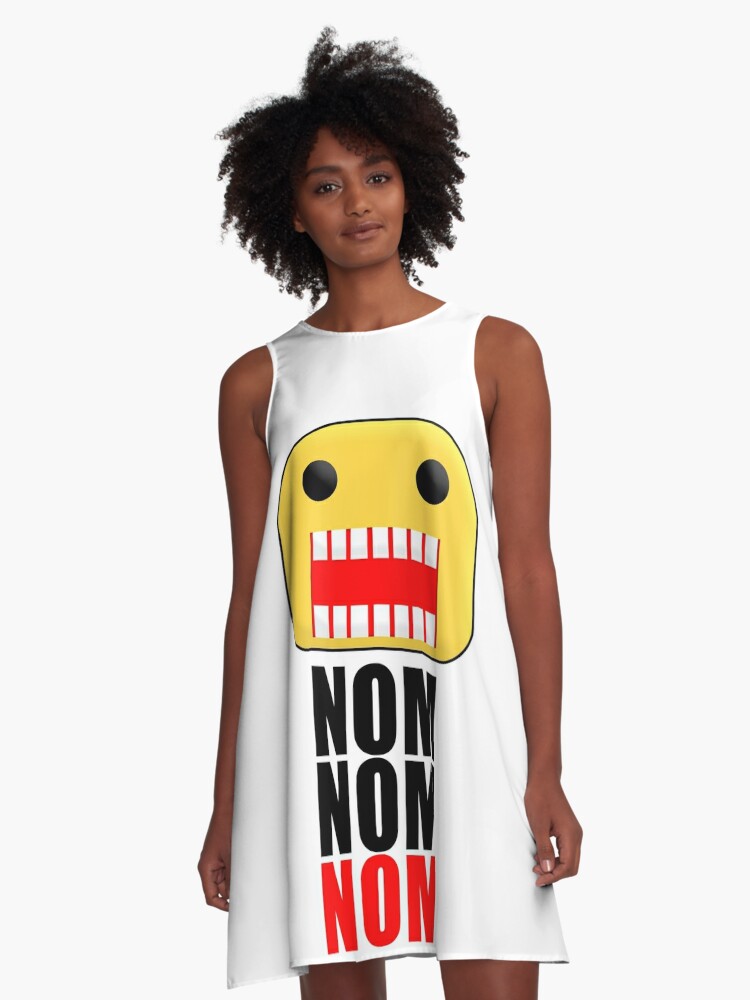 Roblox Feed The Noob A Line Dress By Jenr8d Designs Redbubble - roblox noob neck