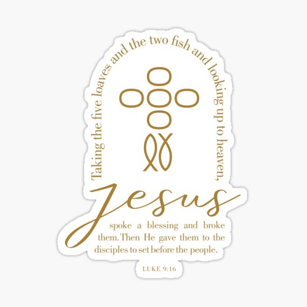 "Taking the Five Loaves and the Two Fish" Sticker for Sale by art3mis25