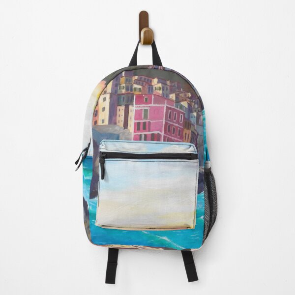 Item preview, Waves and Surf Crashing on Shore in Riomaggiore Cinque Terre designed and sold by artshop77.