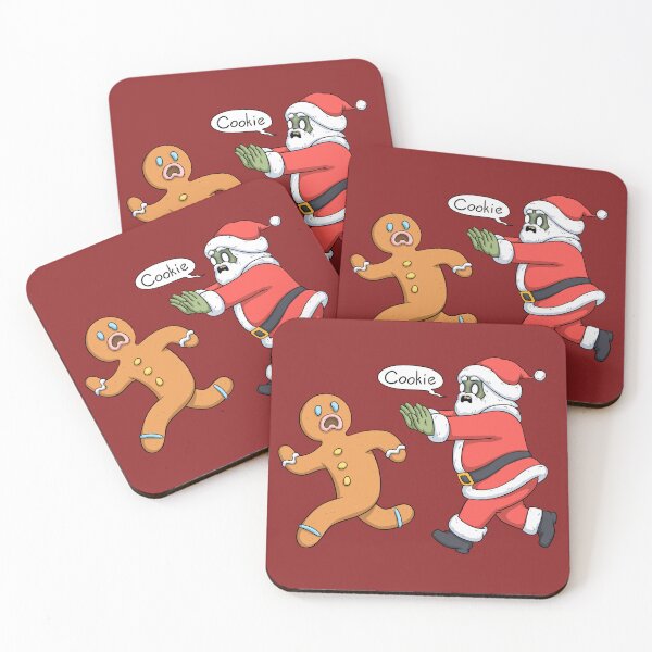 Item preview, zombie santa and gingerbread man designed and sold by ComicadaArt.