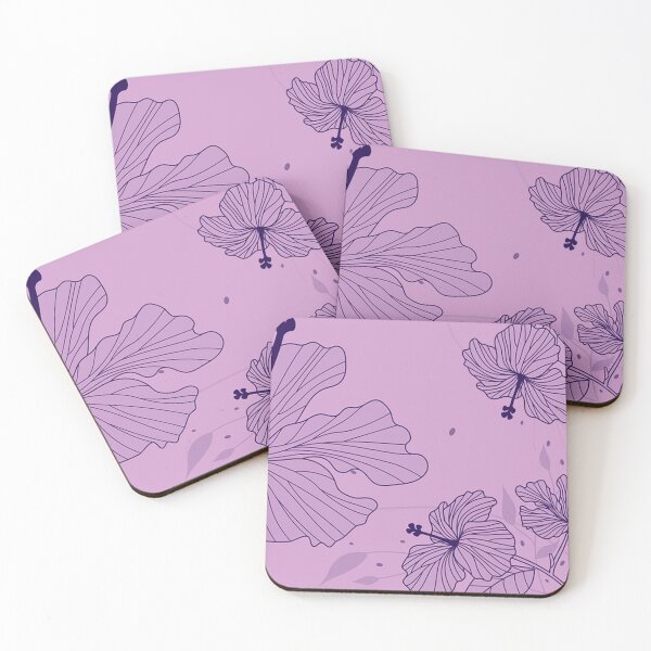 Item preview, Purple Flowers Wallpaper  designed and sold by Ala'Salem| Cute Characters, Real Moods.