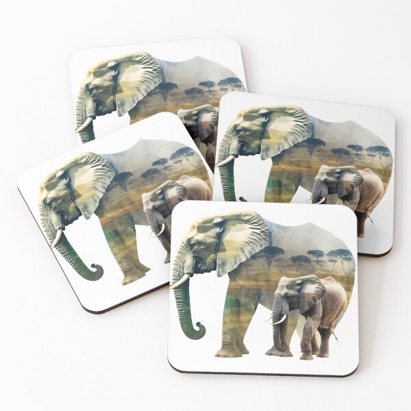 Item preview, Elephants in African Wildlife Backdrop designed and sold by TheDigitalAnvil.
