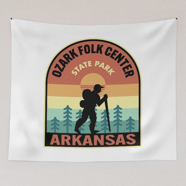 Item preview, Ozark Folk Center State Park Arkansas Retro Hiking designed and sold by HalpinDesign.