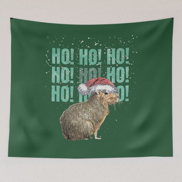 Item preview, Capybara Christmas and HO! HO! HO! Cute capybara, Christmas sweater, nativity day designed and sold by Collagedream.