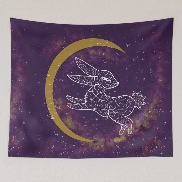 Item preview, Purple lunar hare designed and sold by Xatutik.art.
