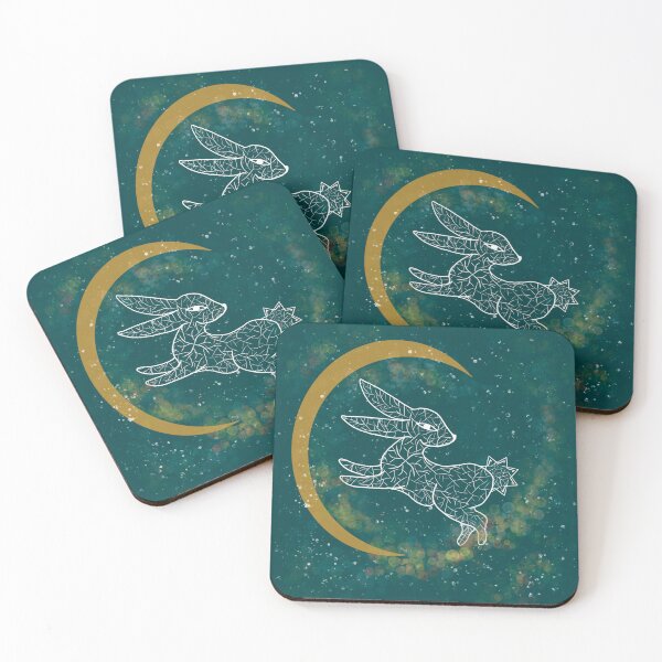 Item preview, Aqua lunar rabbit designed and sold by Xatutik.art.