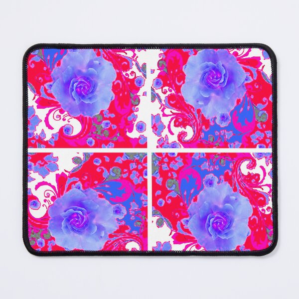 Item preview, BLUE-ISH GARDEN ROSE RED PATTERN ABSTRACT   designed and sold by sharlesart.