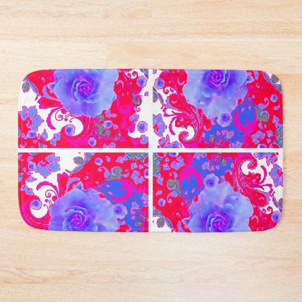Item preview, BLUE-ISH GARDEN ROSE RED PATTERN ABSTRACT   designed and sold by sharlesart.