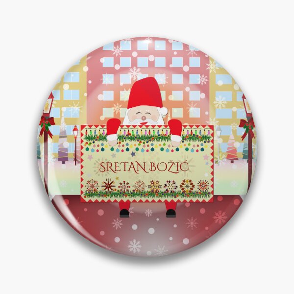 Item preview,  Santa Clause holding "Sretan Božić" card designed and sold by MC Art Studio.