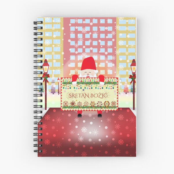 Item preview,  Santa Clause holding "Sretan Božić" card designed and sold by MC Art Studio.