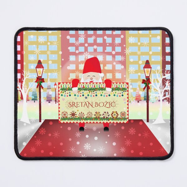 Item preview,  Santa Clause holding "Sretan Božić" card designed and sold by MC Art Studio.