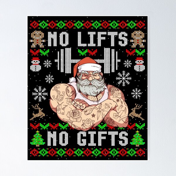 NWT Santa Claus Small Weight Lifting Just Gift It Ugly Christmas shops Sweater