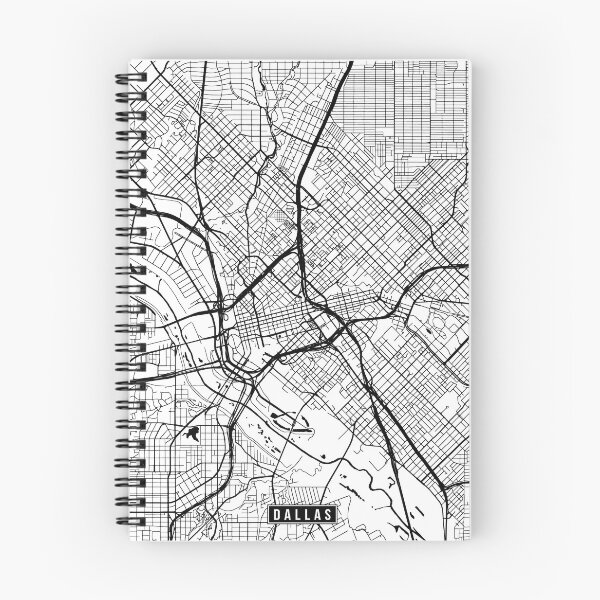 Artikelvorschau, Dallas, Texas Street Map entworfen und verkauft von InkistPrints.