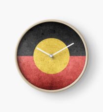 Australian Aboriginal Flag Clock