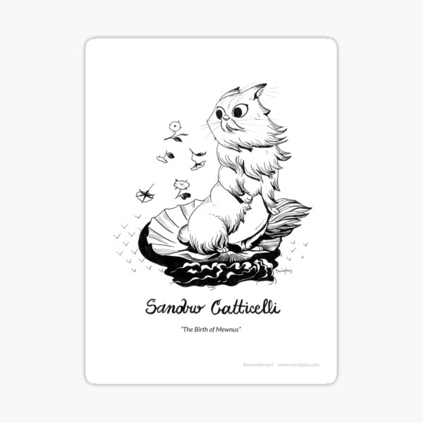 #meowdernart - Sandro Catticelli Sticker