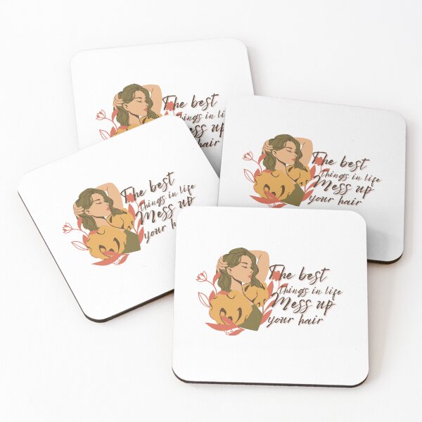 Item preview, The Best Things in Life Mess Up Your Hair - Funny Hair Quotes designed and sold by Gummy Bear Gift Shop.