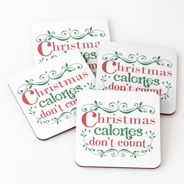 Item preview, Christmas Calories Don't Count - Merry and Bright Xmas (White) Christmas Gift for Girlfriend, Boyfriend, Husband, Wife designed and sold by zicutza.
