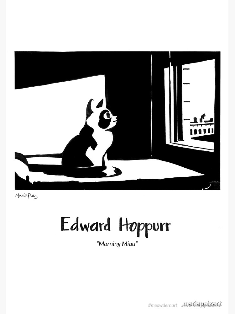 #meowdernart - Edward Hoppurr by mariapaizart