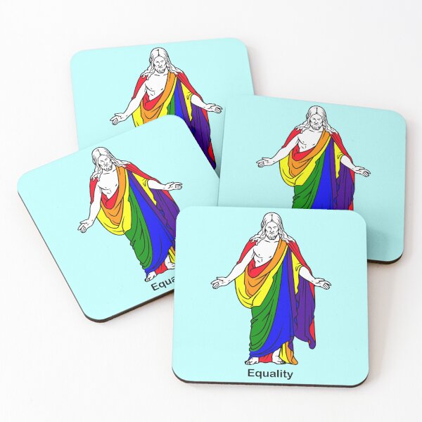 Item preview, Christus Jesus Christ with Rainbow Robe designed and sold by ExmoPride.