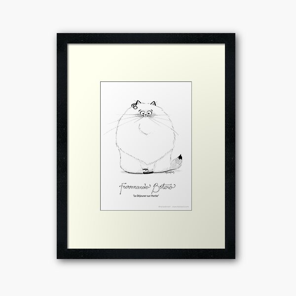 #meowdernart - Furrnando Botero Framed Art Print