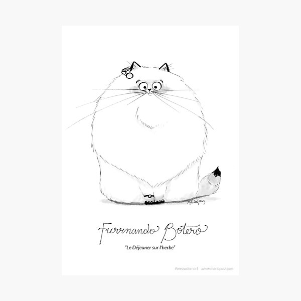 #meowdernart - Furrnando Botero Photographic Print