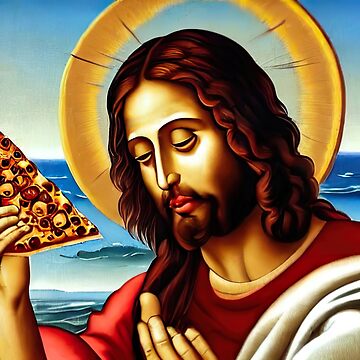 "Magic Pizza Slice Loves Jesus" Sticker for Sale by WeedLoveJesus