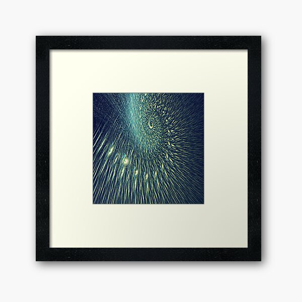 Fractal rain Framed Art Print