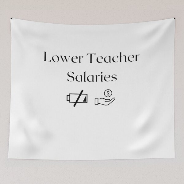 Item preview, Lower teacher salaries t-shirt designed and sold by SenhajiWorld.