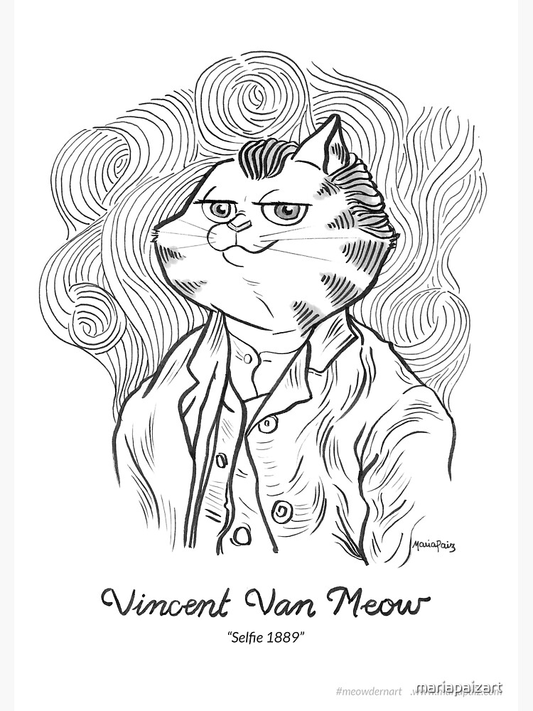 #meowdernart - Vincent Van Meow by mariapaizart