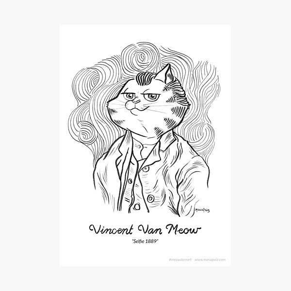 #meowdernart - Vincent Van Meow Photographic Print
