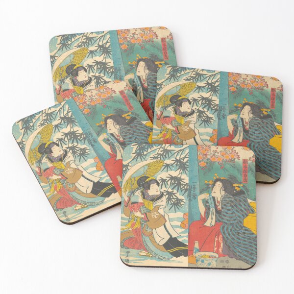 Item preview, Women of Winter and Spring | Japanese Edo Design designed and sold by andydavistech.