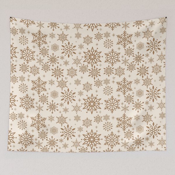 Item preview, Beige Snowflakes Christmas Pattern designed and sold by Yourfavshop600.