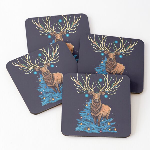 Item preview, Cute elk christmas card design designed and sold by XmasPatterns.