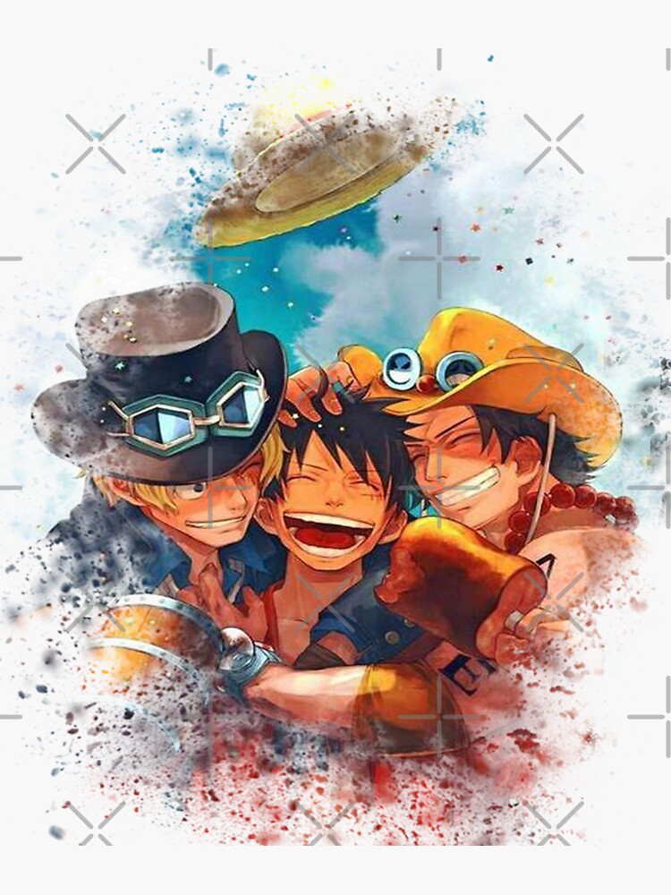 One Piece Luffy Ace Sabo Sticker For Sale By Abdouroyal Redbubble