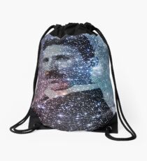 Nikola Tesla "Star Mind" Galaxy Drawstring Bag