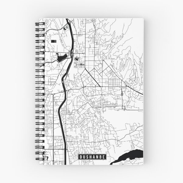 Item preview, Dushanbe, Tajikistan Street Map designed and sold by InkistPrints.