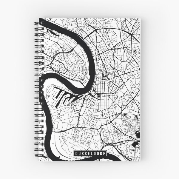 Artikelvorschau, Dusseldorf, Germany Street Map entworfen und verkauft von InkistPrints.
