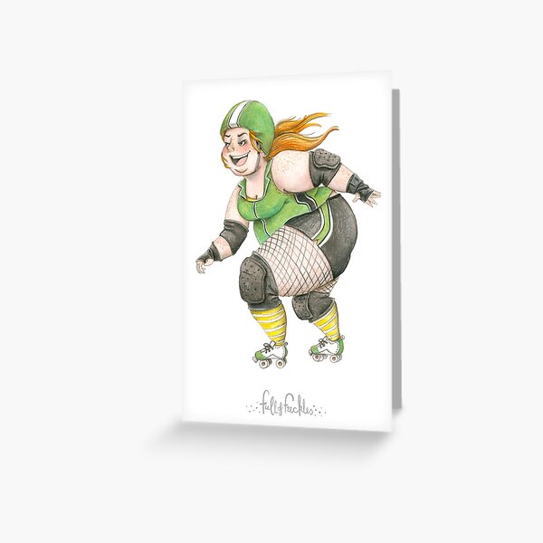 Curvy Derby girl Greeting Card