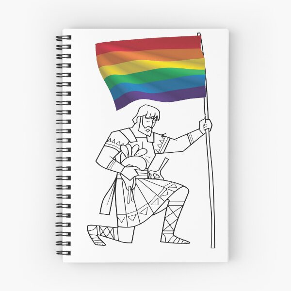 Item preview, Captain Moroni Kneeling with Pride Flag designed and sold by ExmoPride.