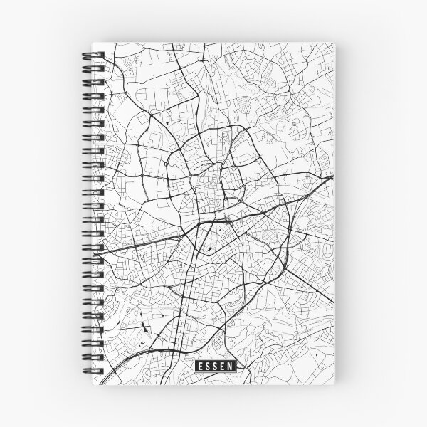 Artikelvorschau, Essen, Germany Street Map entworfen und verkauft von InkistPrints.