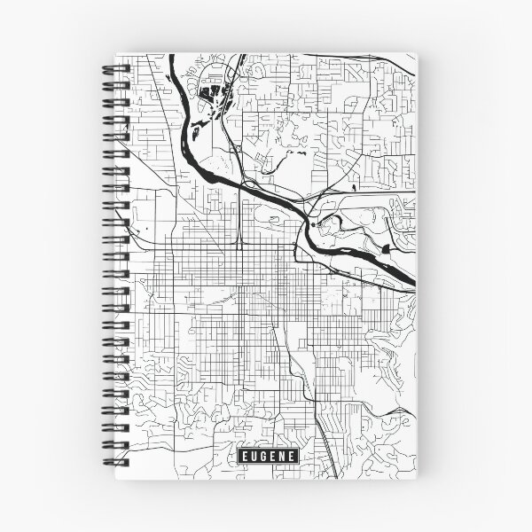 Item preview, Eugene, Oregon Street Map designed and sold by InkistPrints.