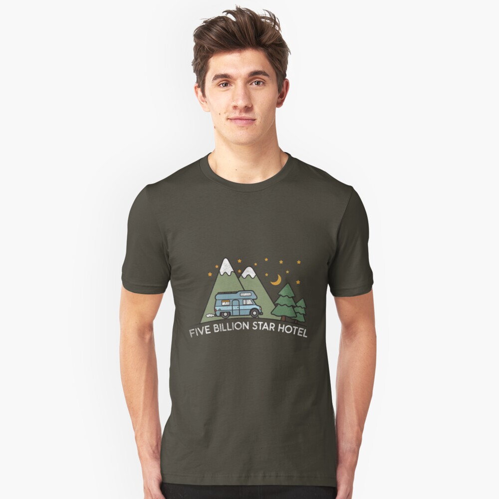 Campervan: 5 Billion Star Hotel Camping Gift Slim Fit T-Shirt