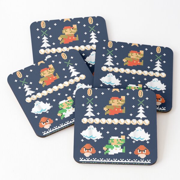 Item preview, Super Jump Mushroom Ugly Sweater Game Hero Christmas Trek designed and sold by AKR-Hobby.