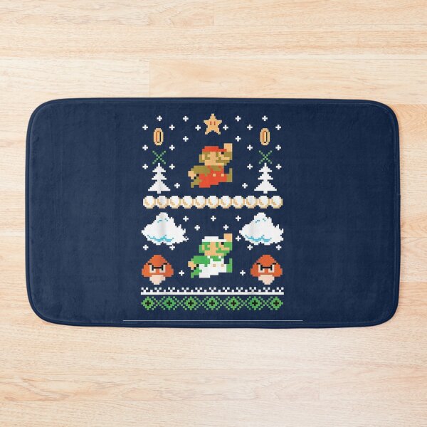 Item preview, Super Jump Mushroom Ugly Sweater Game Hero Christmas Trek designed and sold by AKR-Hobby.